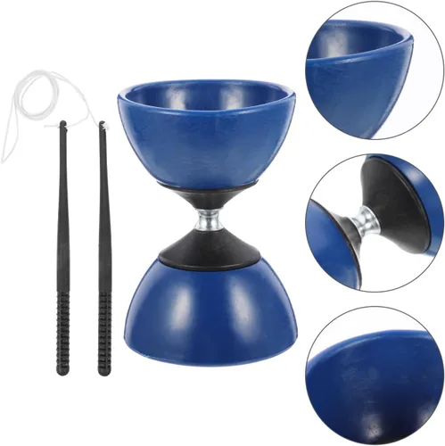 Vista 9 de Diabolo - Juego de yoyo chino para niños y principiantes, tamaño pequeño de 4.7 pulgadas, juguete tradicional de malabarismo con varillas de fibra