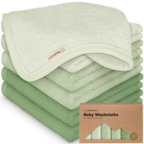 Vista 18 de Paquete de 6 paños de viscosa suave y absorbente de bambú para cara, cuerpo, toallas de bebé para recién nacidos, niños, niños pequeños, bebés