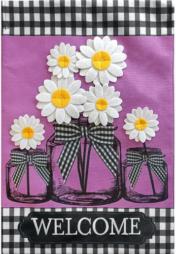 Vista 8 de Briarwood Lane - Bandera para el jardín de primavera con el puente en flor