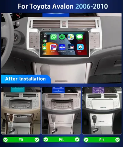 Vista 2 de 8Core4+64G Estéreo de coche para Toyota Avalon 2006-2010 Wireless CarPlay/Android Auto Android Radio con Qualcomm 9 pulgadas IPS pantalla táctil