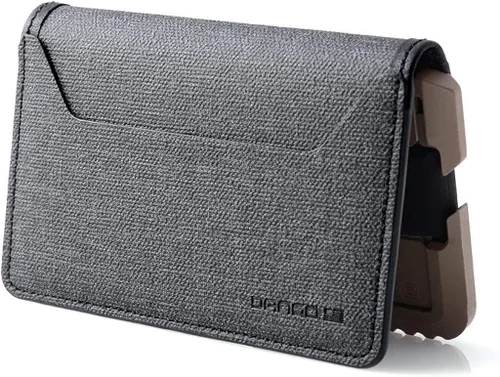 Vista 3 de Dango T01 Billetera táctica EDC - Hecha en Estados Unidos - Cuero genuino, Multiherramienta, Bloqueo RFID