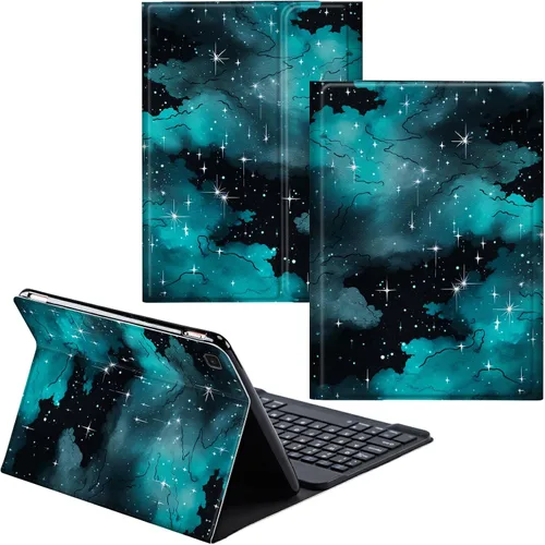 Vista 57 de Funda para Samsung Galaxy Tab S6 Lite 2022/2020 Teclado Inalámbrico Desmontable y Cubierta De Soporte De Cuero PU Funda Protectora Para Samsung