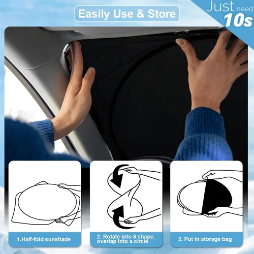 Vista 5 de Para BMW X1 E84 Parasol para parabrisas de coche, protector de visera de sol, bloqueador de rayos UV, reflectante de calor, cubierta de ventana