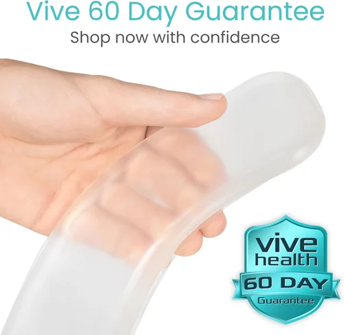 Vista 9 de Vive - Funda de cojín de gel para asiento de inodoro - Almohadilla elevada y acolchada para sillas alargadas, estándar y para inodoro