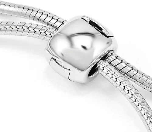 Vista 2 de Pulsera de plata de ley & Blue Crystal Twisted Bar ajustable Starter
