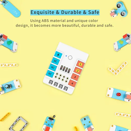 Vista 2 de ELECFREAKS Microbit Nezha Inventor Kit Planet X Sensores de arranque con más de 40 proyectos de aprendizaje y más de 400 ladrillos, placa