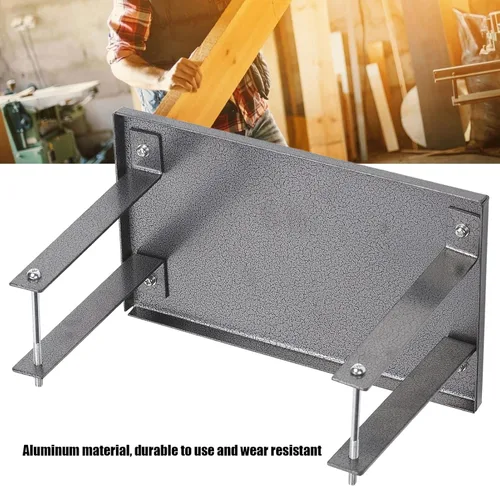 Vista 2 de Fdit Soporte para cepilladora eléctrica, mesa multifunción de aluminio para carpintería, tablero de soporte de 11.4 x 6.9 pulgadas, incluye patas