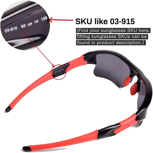 Vista 4 de Walleva Replacement Lenses And Rubber Kit For Oakley Flak Jacket XLJ Sunglasses - Multiple Options Available