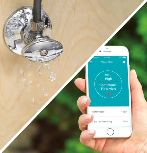 Vista 4 de GE Sistema de filtro de agua Smart Home + filtro de repuesto prémium (FTHLM) Sistema de filtración de agua que reduce el plomo, el olor y más