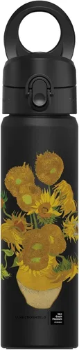 Vista 32 de RHINOSHIELD AquaStand - Botella magnética de 16 onzas, botella de agua aislada de acero inoxidable de boca redonda, botella deportiva con mango