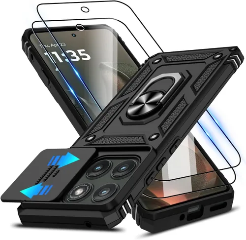 Vista 197 de ATUMP for Moto G-Play-2024 Case with Camera Lens Cover & HD Screen Protector(2 Pcs), [10FT Military Grade Drop Protection] Magnetic Ring Holder