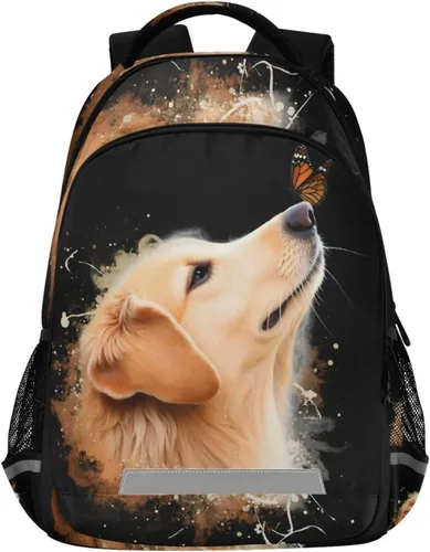 Vista 15 de ALAZA Divertidas mochilas de viaje para computadora portátil, mochila escolar para hombres, mujeres, adolescentes, niños, 33, Pugs de dibujos Pugs