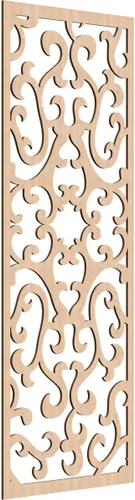 Vista 97 de 9 3/8 pulgadas de ancho x 24 3/8 pulgadas de alto x 1/4 de alto Smithfield paneles de pared de madera con calado, abedul