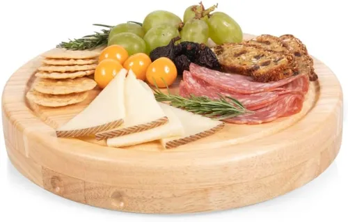 Vista 8 de PICNIC TIME NCAA Circo - Juego de tabla de queso y cuchillos, juego de tablas de charcutería, tabla de cortar de madera