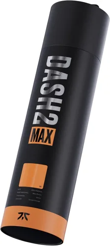 Vista 4 de Fnatic MAX Dash L Pro - Alfombrilla de mouse para juegos, superficie de control de tela lisa naranja, revestimiento resistente al agua, con base
