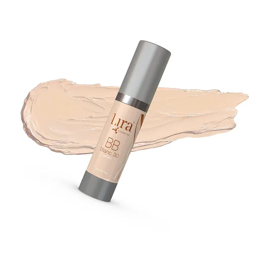 Vista 2 de Lira Clinical BB SPF 30 Crema tintada - Células madre vegetales - 0.7 onzas, Blanc 30 Full Coverage, Vitamins C & E with Antioxidants - Smooths &