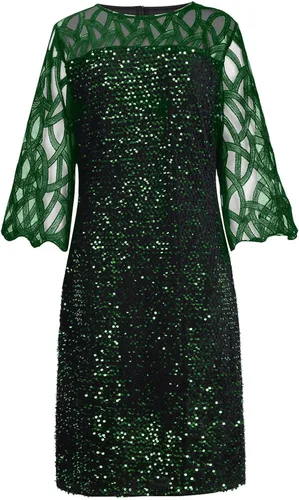 Vista 4 de Ruziyoog Vestido sexy de verano para mujer, talla grande, con lentejuelas, para fiesta, cóctel, noche, elegante, vestido de graduación, Arco iris