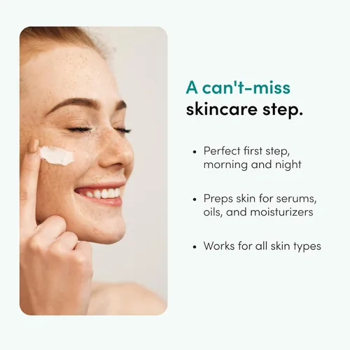 Vista 5 de Hers Clear Waters Limpiador facial – Ácido hialurónico, escualano y extracto de té verde – Lavado facial hidratante para todo tipo de piel – pH
