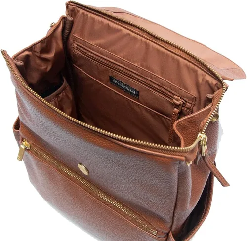 Vista 5 de Freshly Picked Mini mochila clásica convertible para pañales, Coñac, talla única , Clásico