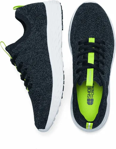 Vista 9 de Shoes for Crews Everlight ECO, zapatos de trabajo antideslizantes para hombre, transpirables, ligeros, con cordones, resistentes al agua, NegroGris