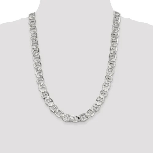 Vista 4 de IceCarats 925 Sterling Silver 12.3mm Anchor Mariner Link Chain Necklace