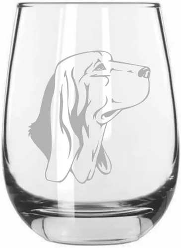 Vista 222 de Shar Pei (chino) - Vaso de vino sin tallo grabado para perro, 15.25 onzas