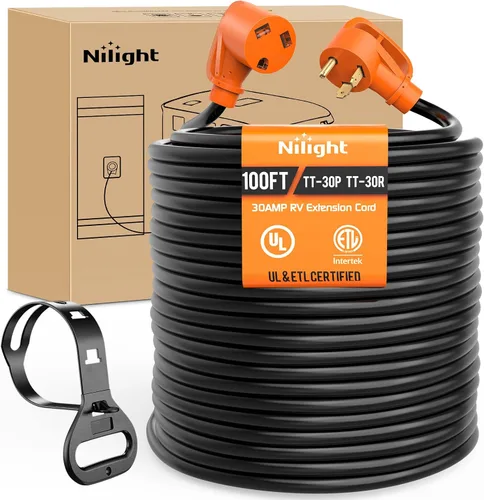 Vista 27 de Nilight Cable de Extensión para Secadora EV de 15 Pies 3 Clavijas 30 Amperios NEMA 10-30P 10-30R Cable de Extensiones Antiguas Servicio Pesado