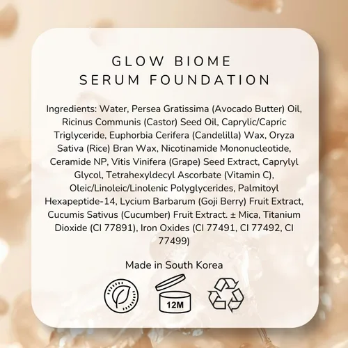Vista 5 de EMANI Glow Biome - Base de suero recargable en cápsulas de 0.63 onzas líquidas, tamaño mediano Medio