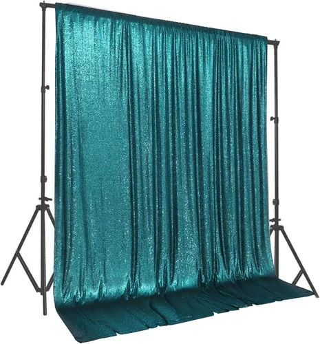 Vista 46 de PartyDelight Cortinas de Fondo de Lentejuelas 2 Paneles Negro 5 Pies x 10 Pies Telón de Fondo para Fotografía Cortina de Boda Eventos Especiales