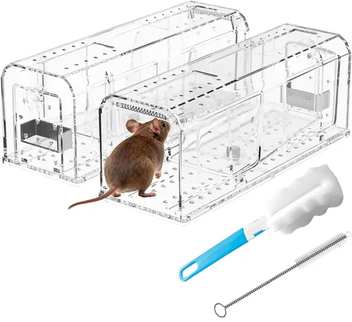 Vista 8 de Paquete de 4 trampas humanas para ratones vivos de interior que no matan