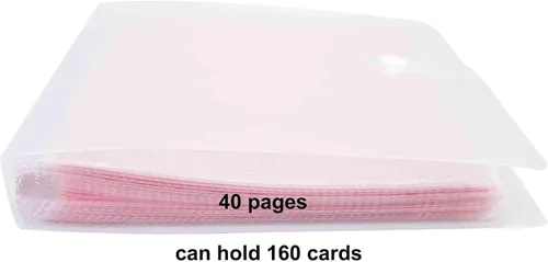Vista 5 de 4x6 tarjetas de índice de plástico transparente organizador bolsas libro carpeta 40 páginas para 160 tarjetas
