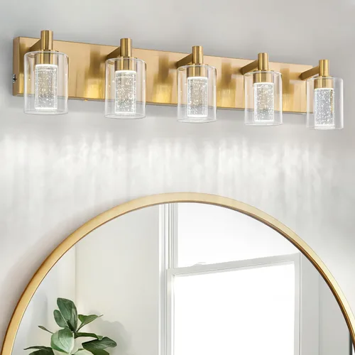Vista 12 de SineRise - Luz de tocador con 3 modos de color (3000K/4000K/6000K), lámpara de baño LED con protección ocular, lámpara de pared moderna regulable