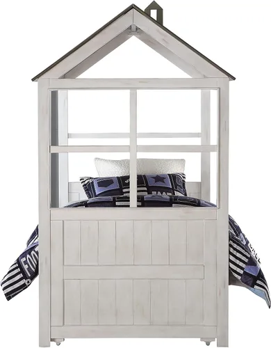 Vista 3 de ACME Tree House II - Cama nido en blanco desgastado y gris lavado