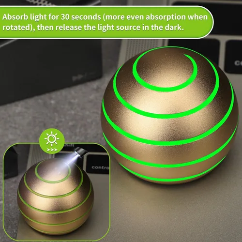 Vista 2 de Dilabnba Kinetic Spinner - Bola de juguete de metal para niños y adultos, cuerpo completo, ilusión óptica, alivio del estrés, giroscopio, regalo