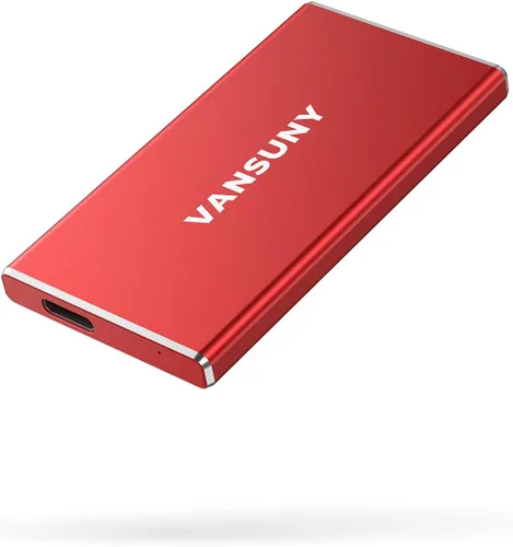 Vista 9 de Vansuny SSD externo portátil de 250 GB, USB 3.1 Gen2 430MB/s de transferencia de datos de alta velocidad, USB C Mini unidad de estado sólido externa