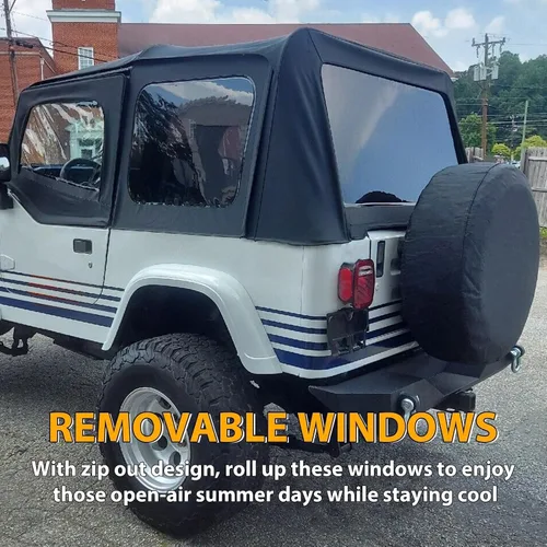 Vista 8 de KUAFU - Parte superior suave compatible con Jeep Wrangler YJ 1987-1995 de 2