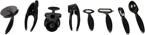 Vista 3 de Home Basics Vegetable Nova Collection - Herramienta de cocina de zinc con agarre suave, fácil de usar, almacenar y limpiar, ónix negro