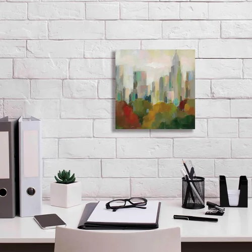 Vista 3 de Epic Graffiti 'NYC Central Park II' por Silvia Vassileva, arte de pared en lienzo, 12 x 12 pulgadas