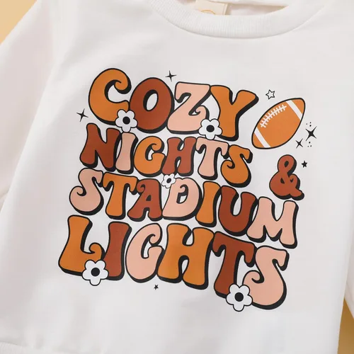 Vista 5 de Sudadera de fútbol americano para el día del partido de fútbol americano para bebés, niños y niñas, ropa de otoño