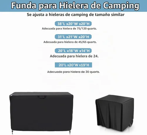Vista 2 de Kingling Cubierta más fresca, cubierta impermeable al aire libre del hielo del balanceo del pecho de hielo con ruedas que