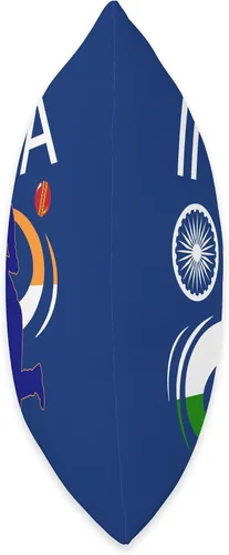Vista 2 de India Cricket Pride Tees India - Almohada de críquet con bandera india, 16.0 x 16.0 in, multicolor