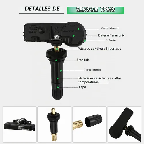 Vista 3 de 13586335 GM Sensor de presión de neumáticos 315MHZ Sensor TPMS programado con EL-50448 TPMS herramienta de reaprendizaje para Buick Cadillac