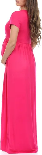 Vista 4 de Vestido de maternidad de manga corta para mujer, fabricado en EE.UU.