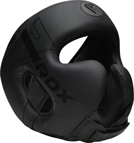 Vista 4 de RDX Casco de boxeo, entrenamiento de MMA, Kara acolchado ajustable, casco de Muay Thai, Kickboxing, Sparring, Artes Marciales, Karate, casco