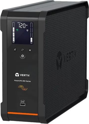 Vista 10 de Vertiv PSA6E-600LVT 600VA y 360W PowerUPS 200 Essential 120V Line Interactive Desktop UPS
