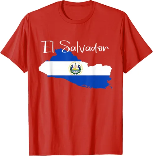 Vista 80 de Camiseta con la bandera de El Salvador, mapa de El Salvador, camiseta de Salvador para mujer