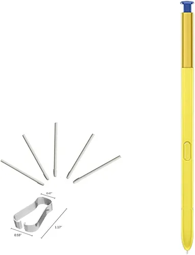 Vista 5 de Galaxy Note 9 - Lápiz capacitivo de repuesto compatible con Samsung Galaxy Note 9 N960 (sin Bluetooth) con puntas/puntas + pasador de expulsión Gris