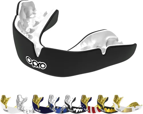Vista 16 de OPRO Protector bucal instantáneo de ajuste personalizado, comodidad, protección y ajuste a nivel de dentista - Protector bucal moldeable para fútbol