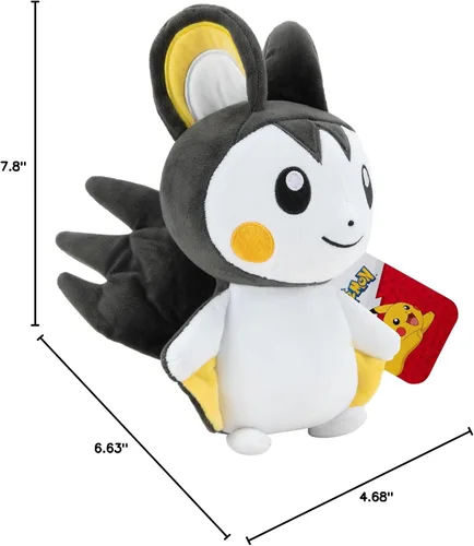 Vista 6 de Pokémon Oficial y de alta calidad Emolga adorable de 8 pulgadas, ultra suave, juguete de peluche, perfecto para jugar y exhibir, tengo que