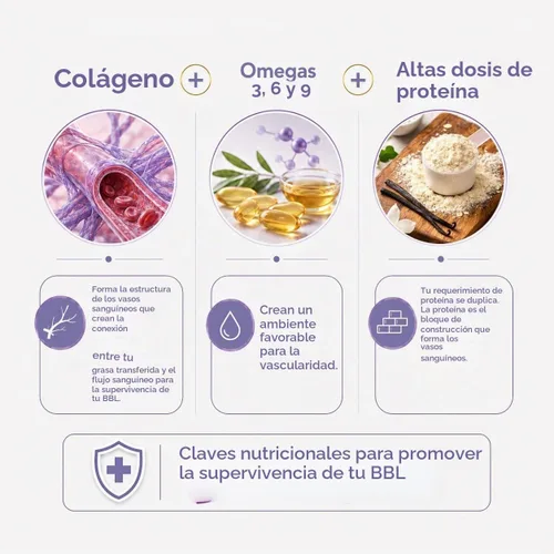 Vista 5 de MI NUEVA SILUETA Post BBL Stage 1 Proteína médica con Omega 3, 6 y 9. Mejorada con 1.06 oz de proteína aislada por batido + colágeno (chocolate)